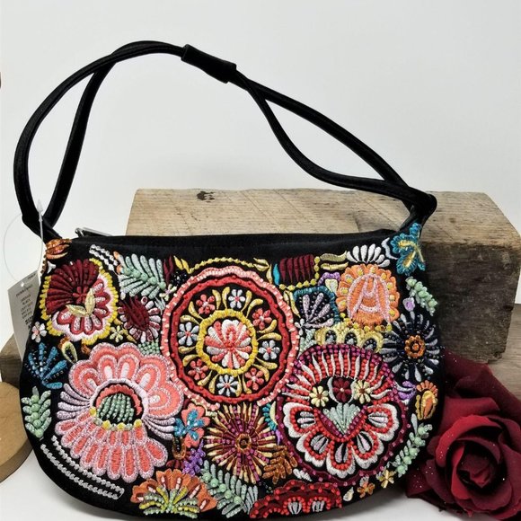 Preston & York Handbags - Vintage Beaded Embroidered Purse by Preston & York